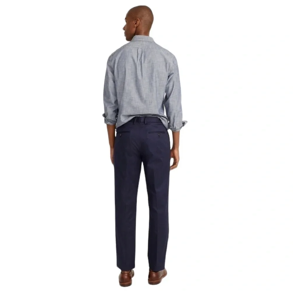 J. CREW BOWERY Classic Fit Navy Blue Wool Men's Dress Pants Trousers 33 …
